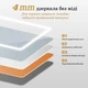 Закруглене дзеркало з LED підсвіткою 60 на 70 см, з ІЧ вимикачем, модель Ahana La Mir (ahana03/) - зображення 4