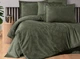 Постельное белье First Choice сатин Dark жаккард - Nichol dark green евро - изображение 1