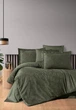 Постельное белье First Choice сатин Dark жаккард - Nichol dark green евро - изображение 3