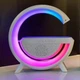 Настільна смарт лампа-нічник G-Smart BT2301, бездротовою зарядкою і Bluetooth-колонкою 3W (GL-White) - зображення 1