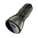 АЗП Acefast B10 Metal Car Charger 60W (USB-C + USB-C) with Digital Display Black (AFB10) - зображення 2