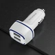 Автомобільний зарядний пристрій BOROFONE BZ14 Max dual port ambient light car charger White - изображение 4