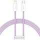 Кабель c поддержкой быстрой зарядки Type-C to Lightning iPhone BASEUS |1m 20W| Фиолетовый (CALD000005) - изображение 2