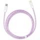 Кабель c поддержкой быстрой зарядки Type-C to Lightning iPhone BASEUS |1m 20W| Фиолетовый (CALD000005) - изображение 4