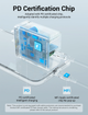 Мережевий зарядний пристрій Vention 1-port USB-C Wall Charger(20W) EU-Plug Black (FADB0-EU) (FADB0-EU) - зображення 4