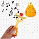 Погремушка Hola Toys 3134 грызунок мелодии звуки подсветка на листе 14 см × 5 см × 19 см желтая - изображение 5