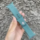 Ремешок силиконовый на смарт часы для Apple Watch 42/44/45 мм зеленый - изображение 2