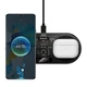 Бездротовий зарядний пристрій Baseus Digital LED Display 2в1 Wireless Charger с технологією Qi 20W (WXSX010101) Black - изображение 2