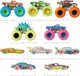 Набір із 10 машинок Хот Вілс Монстр Тракс що світяться у темряві Hot Wheels Monster Trucks Glow in the Dark Multipack (HCB57) - зображення 3