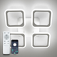 Люстра светодиодная потолочная LUMINARIA ROOM 60W 4S APP 388/73 WHITE 220V IP20, LED светильник с пультом ДУ - изображение 1