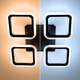 Люстра светодиодная потолочная LUMINARIA ROOM 60W 4S APP 388/73 BLACK 220V IP20, LED светильник с пультом ДУ - изображение 3