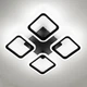 Люстра светодиодная потолочная LUMINARIA ROOM 60W 4S APP 388/73 BLACK 220V IP20, LED светильник с пультом ДУ - изображение 4