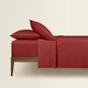 Полуторное постельное белье сатин BURGUNDY Cosas Красный 160х220 см - изображение 3