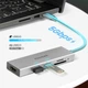 USB-хаб Essager Fanghe 5 in1 USB-C port HDMI 1.4, USB 2.0, USB 3.0, SD, TF Grey (EHBC05-FH0G-P) - изображение 5