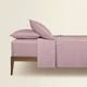 Двуспальное постельное белье сатин SAKURA Cosas лиловый 180х220 см - изображение 3