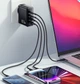 Зарядное устройство Essager Grace 100W GaN 4 Ports Travel Charger 2 Type-C + 2 Type-A Black (ECT2CA-QYB01-Z) - изображение 6