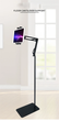 Тримач для планшет/телефону на підлогу VHG T5, 90-130 см. Tablet Tripod Stand, Black - зображення 5