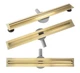Трап для душу Rea Neox 80 Slim Pro brushed gold REA-G2715 - зображення 1