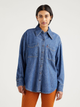 Koszula jeansowa oversize damska Levi's Jadon A17760000 S Niebieska (5400973910668) - obraz 1
