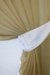 Кухонні шторки VR-Textil № 060к "Дует" з підв'язками темно-бежевий з білим 330х170 см (50-628) - зображення 3