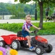 Дитячий трактор Pilsan 110740 на педалях із причепом Чорно-червоний - зображення 10