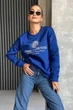 Батник женский на флисе синего цвета с надписью Fashion размер 1 (168751) - изображение 2