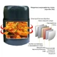 Термос PowerPlay Харчовий 9003 500ml Grey (PP_9003_500ml_Grey) - зображення 5