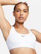 Спортивный топ для фитнеса женский Nike W Nk Swsh Lgt Spt Bra DX6817-100 XL Белый/Черный (0196608848165) - изображение 1