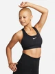 Спортивний топ для фітнесу жіночий Nike W Nk Swsh Med Spt Bra DX6821-010 S Чорний (196608850670) - зображення 1