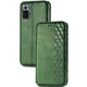 Кожаный чехол книжка GATMEN PREMIUM Cubic (PU) для Xiaomi Redmi Note 10 Pro / 10 Pro Max Green - изображение 3
