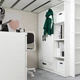 Кровать-чердак IKEA СМОСТАД, белый белый, с письменным столом с 3 ящиками, 90x200 см, 594.288.73 - изображение 3