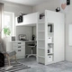 Ліжко-горище IKEA СМОСТАД, білий білий, з письмовим столом з 4 ящиками, 90x200 см, 994.288.66 - зображення 4
