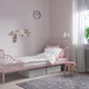 Розсувне ліжко з рейковим дном IKEA МІННЕН, світло-рожевий, 80x200 см, 794.188.06 - зображення 3