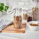 Банка из-под бутылки с крышкой IKEA КОРКЕН прозрачное стекло, 1 л 105.413.66 - изображение 2