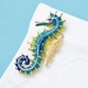 Брошь унисекс BROCHE бижутерия Морской Конёк зелёная BRBF113491 - изображение 2