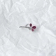 Серебряная брошка с натуральным рубином 2.365ct, фианитами (2152781) - изображение 7