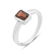 Серебряное кольцо с натуральным гранатом 1.477ct, вес изделия 2,64 гр (2152040) - изображение 1