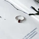Серебряное кольцо с натуральным гранатом 1.477ct, вес изделия 2,64 гр (2152040) - изображение 7