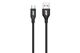Кабель USB-A > microUSB заряджання/синхронізації 2E 1м, Glow, чорний - зображення 1