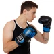 Рукавички для боксу шкіряні на липучці Top King Boxing 0363 12 унцій Black-Blue - зображення 6