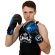 Рукавички для боксу шкіряні на липучці Top King Boxing 0363 12 унцій Black-Blue - зображення 7