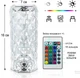 Ночник лампа RGB настольная Rose Diamond Table Lamp светильник Кристалл с USB-зарядкой и пультом / проекционный LED Ромб - изображение 3