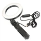 Кольцевая USB LED лампа с поворотным механизмом, настольный штатив 16 см Белый (sv2612-6) - изображение 4