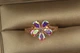 Кольцо Xuping Jewelry цветок с камнем хамелеон р 17 золотистое - изображение 1