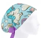 Медицинская шапочка женская HeadwearUniverse универсальная принт Единороги на голубом - изображение 1