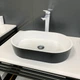 Раковина, умывальник накладной, искусственный камень ADAMANT Beste New Black Matte/White Glossy - изображение 5