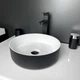 Раковина, умывальник накладной, искусственный камень ADAMANT Arena 360 Black Matte/White Glossy - изображение 4