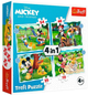 Zestaw puzzle Trefl 4w1 Fajny dzień Mickiego 207 elementów (5900511346046) - obraz 1