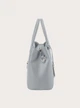 Сумка женская стильная tote bag вместительная элегантная структурная шоппер через плечо с ручками и ремешком в классическом стиле модная повседневная сумка-тоут аксессуар из серой экокожи 65997 - изображение 8
