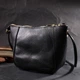 Маленькая сумка через плечо из натуральной кожи Vintage 22298 Черный - изображение 8